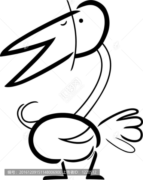 卡通涂鴉鳥(niǎo)上色