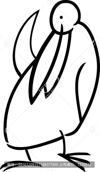 卡通涂鴉鳥上色