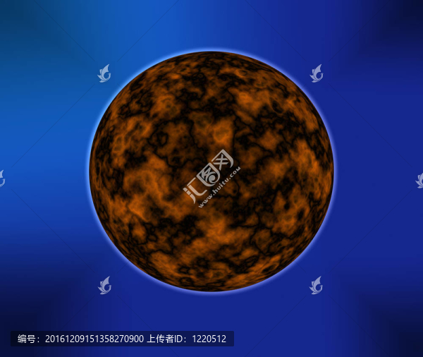 在深藍色的背景未知的星球