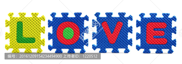 白色背景字母拼圖