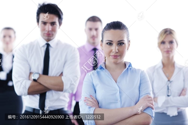 商界婦女與她的工作人員在后臺(tái)