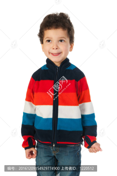 站在畫室里的小男孩