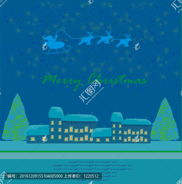 Santa新年快樂卡