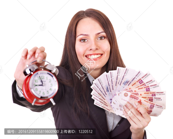 女人的錢。俄羅斯盧布。