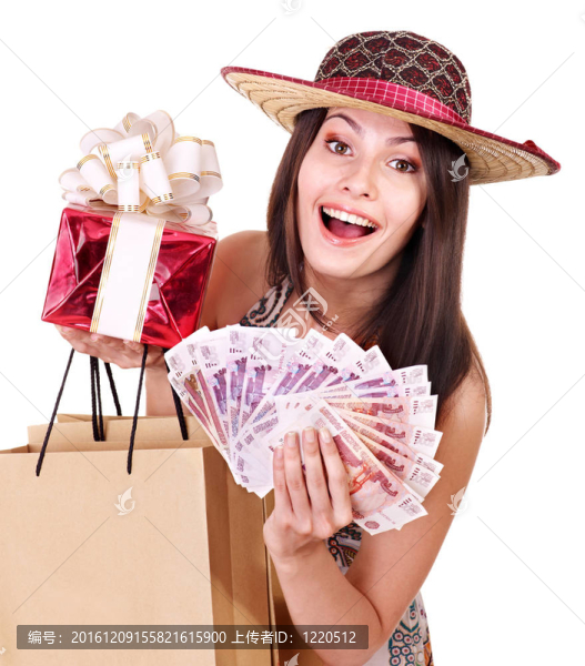 女人的錢。俄羅斯盧布。
