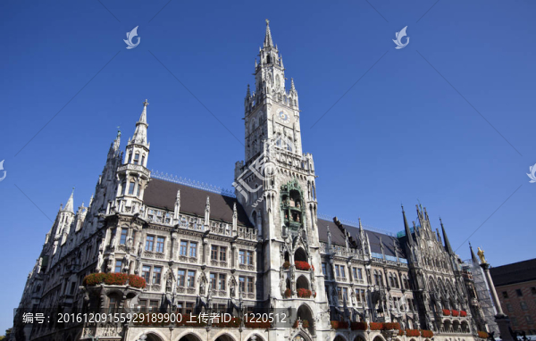 新的市政廳（Neues,Rathaus）在慕尼黑