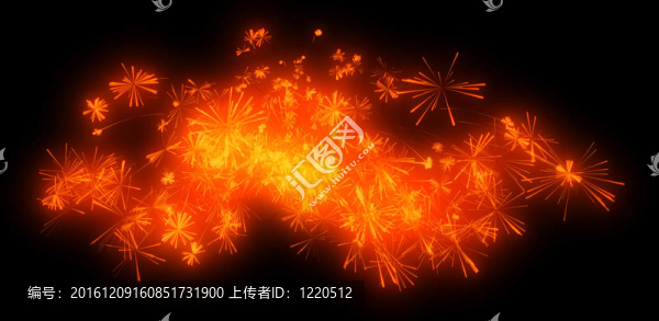 假日橙色節(jié)日煙花在夜間