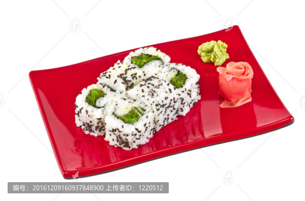 日本的素食卷的海苔