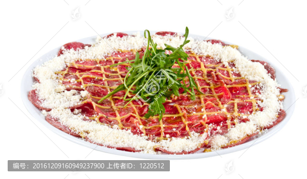 肉類（牛肉）干酪和ruccola薄片