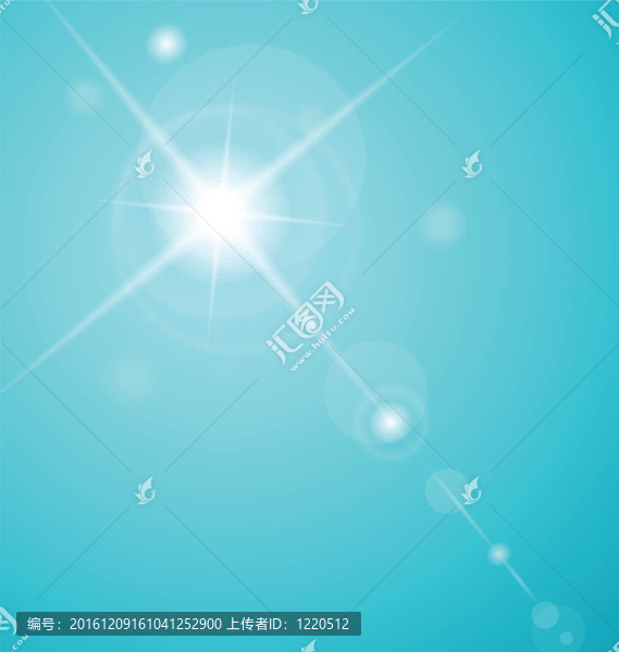 帶透鏡閃耀的抽象星
