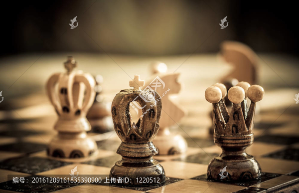 棋與焦點(diǎn)在前面的黑國王