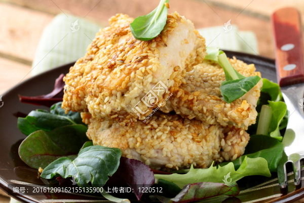 芝麻炒雞