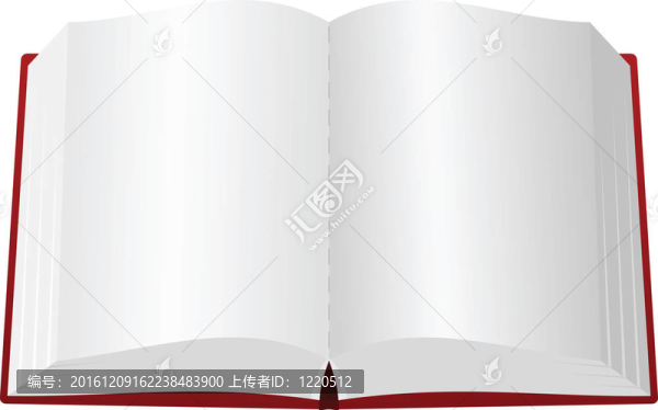 紅色封面的一本打開的書