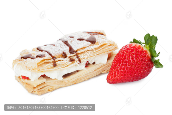 奶油點(diǎn)心；巧克力和草莓