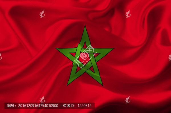 摩洛哥飄揚的旗幟
