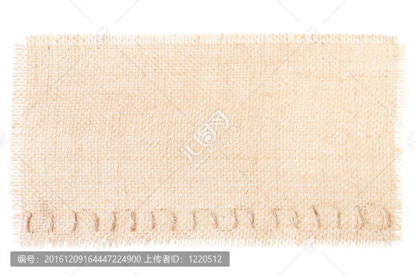 麻布標(biāo)簽超過(guò)white.copy空間裝飾。粗麻布紋理