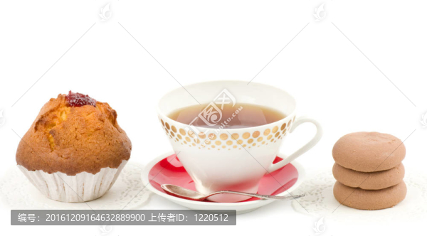 紙托蛋糕精美的茶具