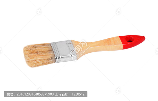 木漆刷；白色背景隔離