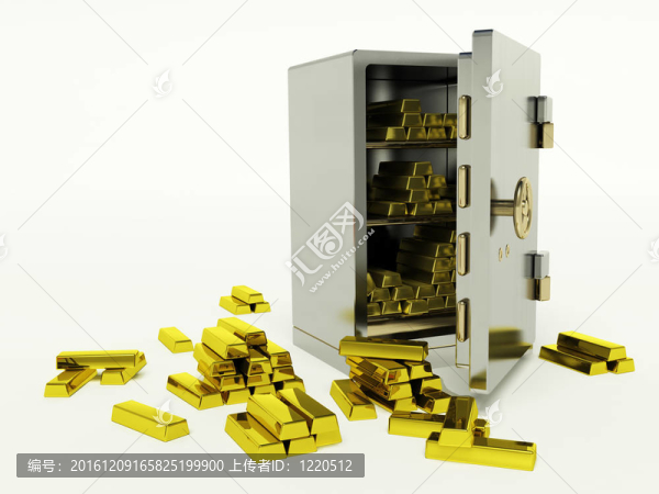 在白色背景上滿(mǎn)是金條