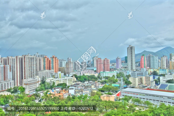 元朗市中心香港；HDR圖像。