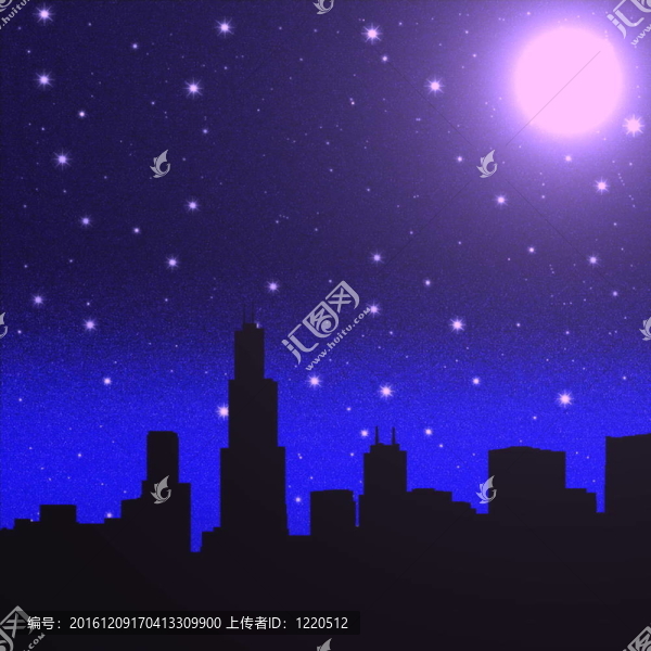 夜星空與Moon