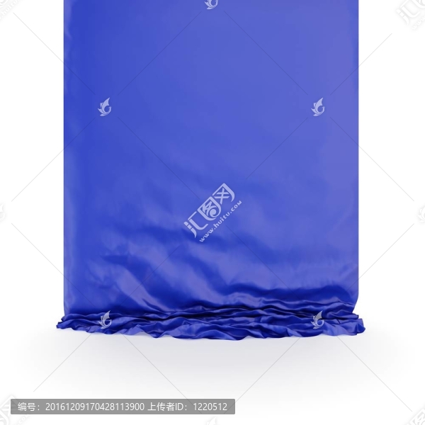 空的藍(lán)色絲綢帷幔