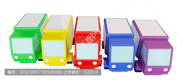 五顏六色的卡車。