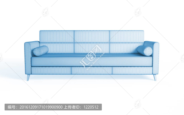 現(xiàn)代沙發(fā)3D渲染。