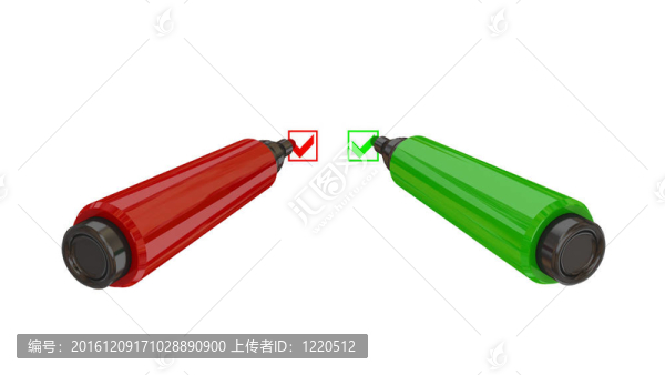 紅綠色標(biāo)志筆。
