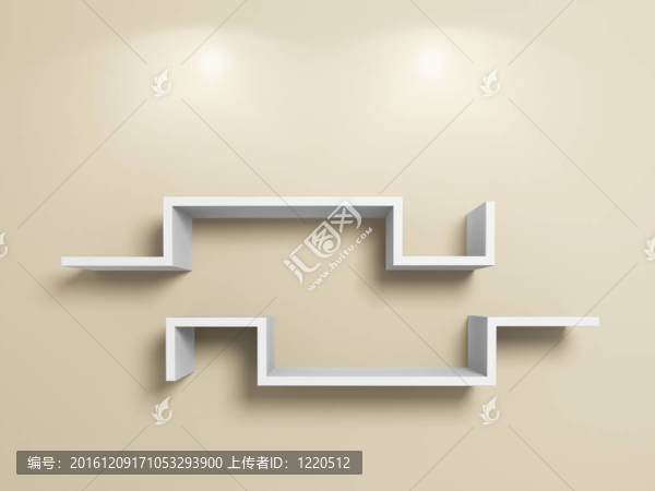 空蕩蕩的白色書架