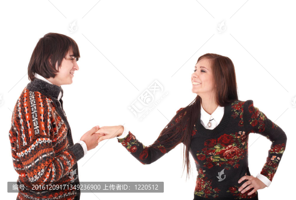 白人背景的青少年夫婦。
