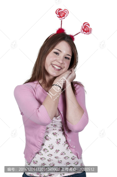 情人節(jié)的心的女人