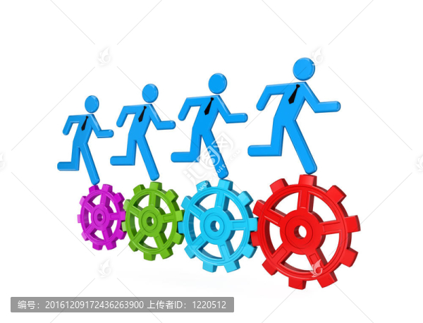 3D小齒輪人跑步。