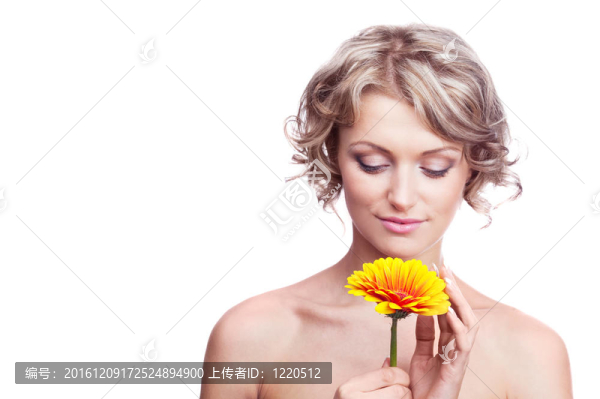 金色的卷發(fā)的女人