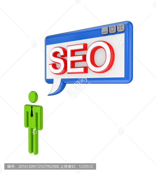 3D小個人和PC窗口用一個詞SEO。