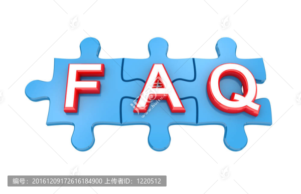 藍色拼圖字FAQ。