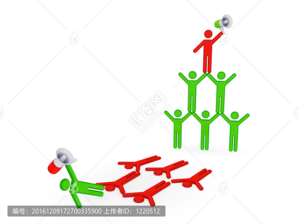 3D小人物金字塔。