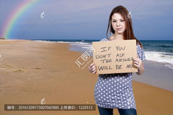 持手勢的女人