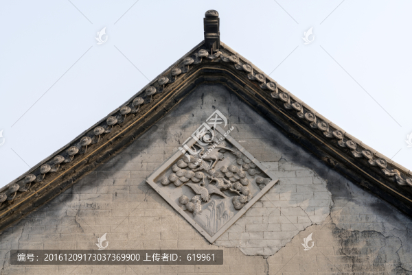 山墻,磚雕