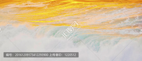 美麗的波浪在海灘日落