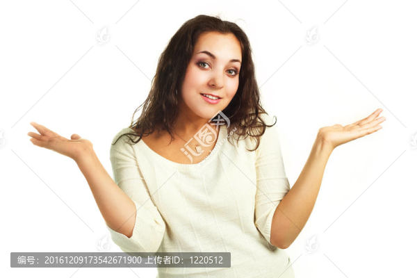 尷尬的年輕女子