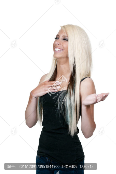 美麗的女人笑