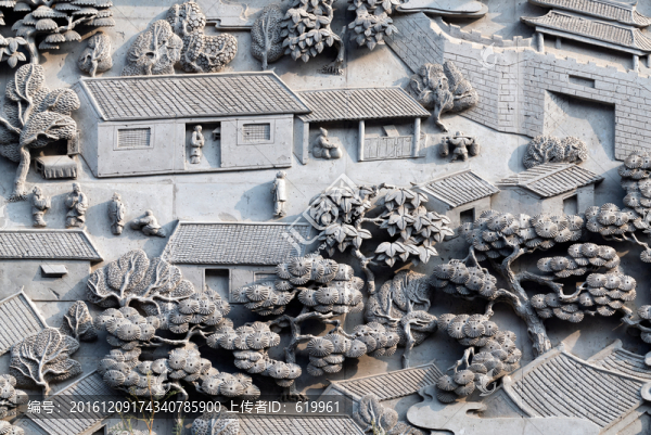 磚雕,古代生活街景