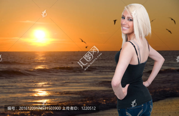 海灘上的女人