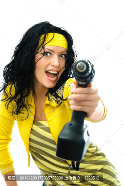 興奮的女人鉆