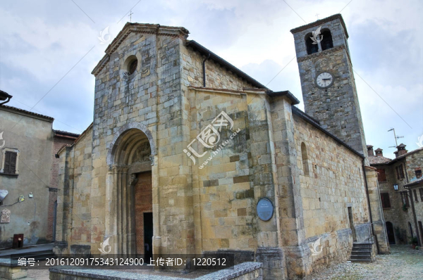 圣吉奧吉奧教區(qū)教堂。Vigoleno。Emilia,Romagna。意大利.