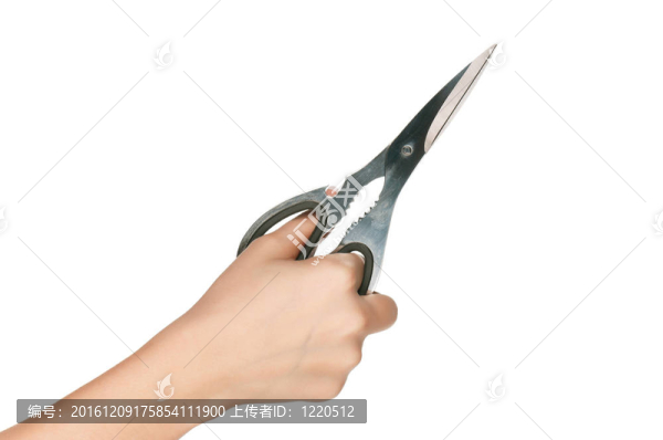 一方面用剪刀