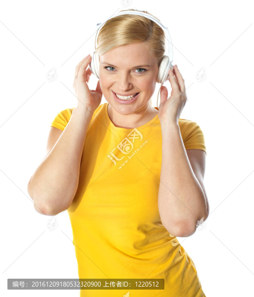 微笑小姐聽音樂