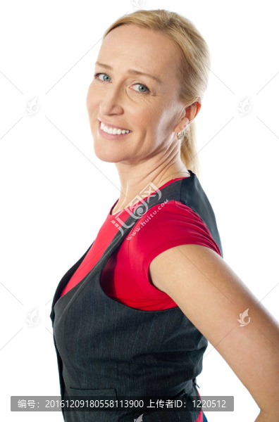 漂亮的女冒充快樂的臨時工