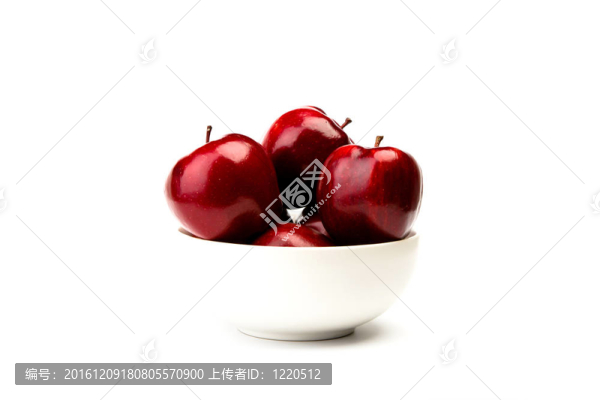 白色背景上的白蘋果紅蘋果